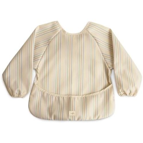 mushie Long Sleeve Baby Bib | Mess Free & Waterproof Fabric for Toddlers | Adjustable Fit for Ages 6-24 Months