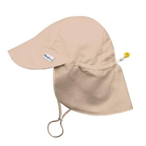 Green Sprouts Baby/Toddler UPF 50+ Eco Flap Hat - Blue - 0/6 Months