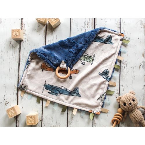 Vintage Plane Baby Minky Lovey, Personalized Lovey, Vintage Charm Baby, Aviation Nursery, Baby Lovie, Baby Boy Lovey, Monogrammed Baby
