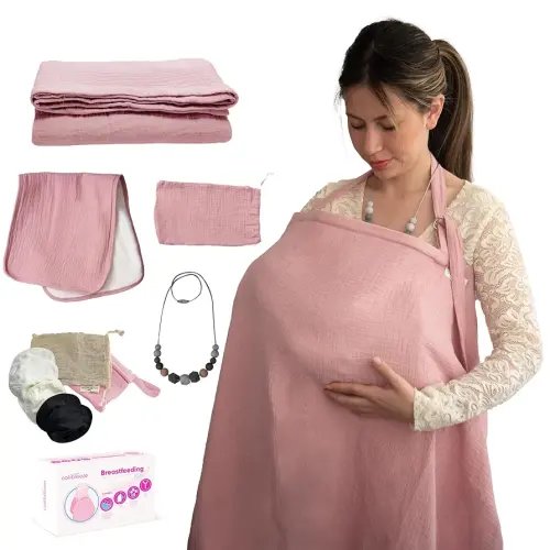 Nursing Cover Up for Breastfeeding - Soft & Breathable Breast Feeding Covers for Women - Breastfeeding Covers for Nursing - Privacy Nursing Covers - Muslin Nursing Cover