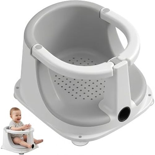 Baby Bath Seat for Babies Sitting Up, Bath Seats Sitting Up for Infant,Safe & Comfortable Toddler Bath Seat, Features an Open Design, Non-Slip Baby Bathtub with 3 Suction Cups(6-24Month)