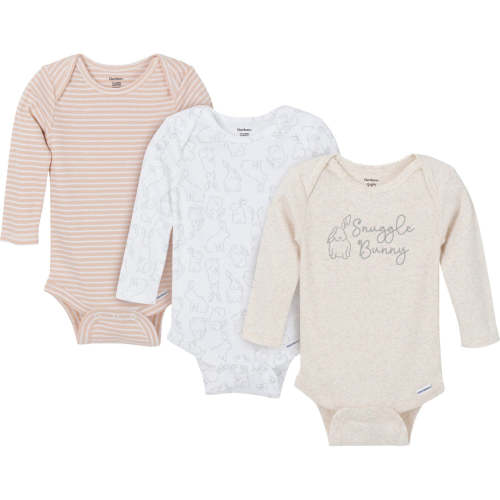 3-Pack Baby Girls Snuggle Bunny Onesies® Bodysuits – Gerber Childrenswear