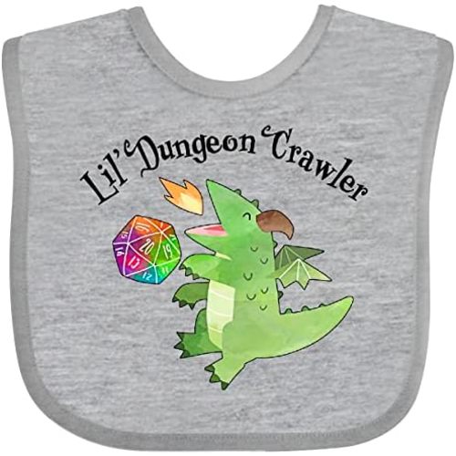 inktastic Lil' Dungeon Crawler- Cute Dragon Baby Bib