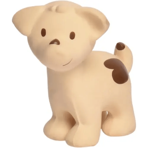 Puppy Organic Natural Rubber Rattle, Teether & Bath Toy