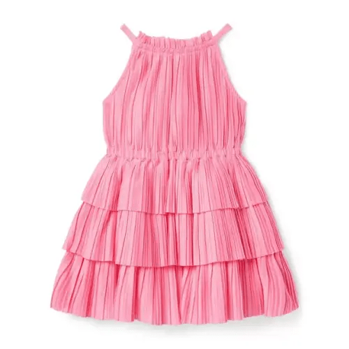 Girl Blooming Pink The Paradise Pleated Dress by Janie and Jack