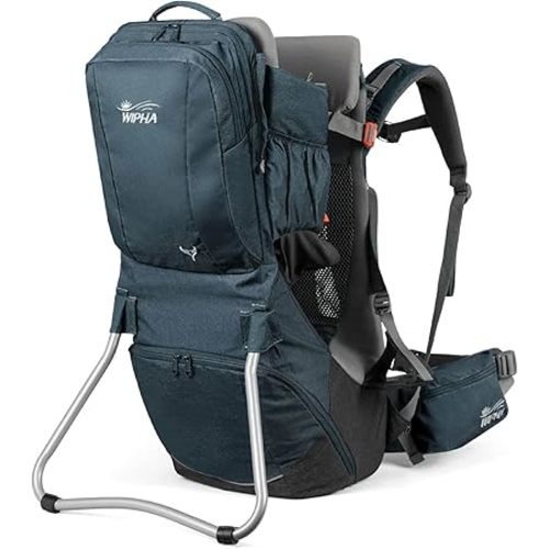 WIPHA Baby Backpack Carrier, Upgraded Carrying System Baby Hiking Backpack Carrier, Ergonomic Pro Hiking Baby Carrier Backpack with Safety Seat, Lightweight Large Capacity Toddler Carrier