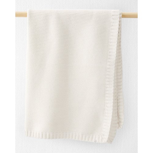 Baby Organic Cotton Textured Knit Blanket in Cream - Little Planet | Carter's