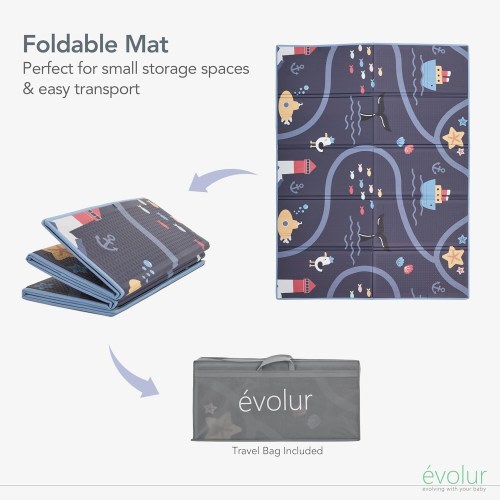 Evolur CozyCush Reversible Non-Toxic Playmat