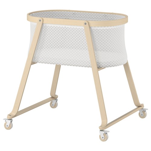 ÄLSKVÄRD Bassinet with sleeping pad - birch 15 3/4x28 3/4 "