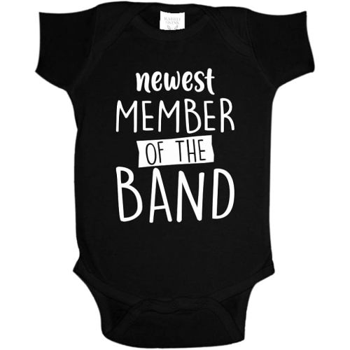Newest Member of The Band Baby One Piece or Toddler T-Shirt for Musicians - NB (0-3 MO) - Black