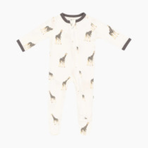 Kyte Baby Printed Zipper Footie - Giraffe, 0-3 M