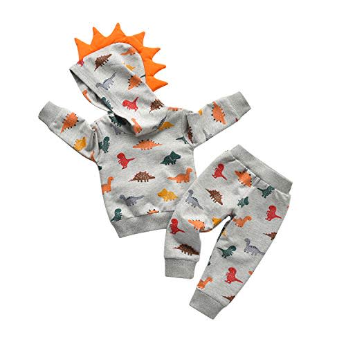 Toddler Infant Baby Boy Clothes Animal Style Long Sleeve Hoodie Tops Sweatsuit Pants Outfit Set