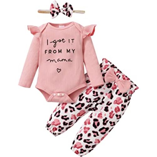 Newborn Baby Girl Clothes Infant Outifts Long Sleeve Romper Floral Pant Set Fall Winter Baby Girl Clothes