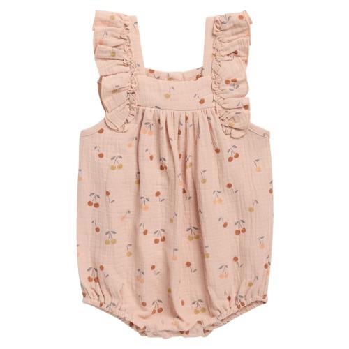 Maya Flutter Sleeve Organic Cotton Bubble Romper