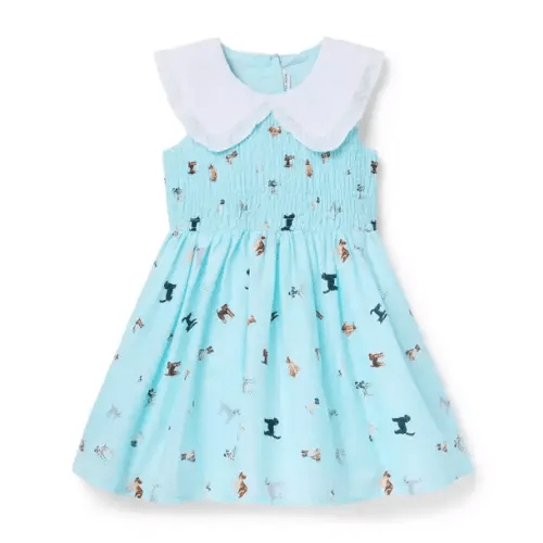 Girl Breezy Blue Dog Friends The Dog Icon Dress by Janie and Jack