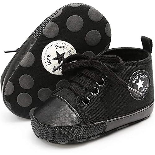 Unisex Baby Canvas High-top Shoes, 0-6m Infant