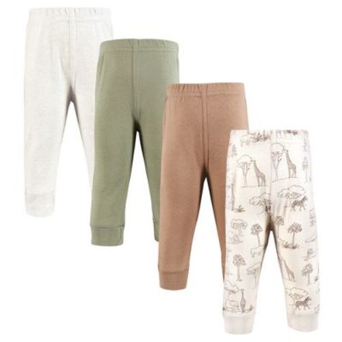 Hudson Baby Cotton Pants and Leggings, Beige Safari Scene, 3-6 Months