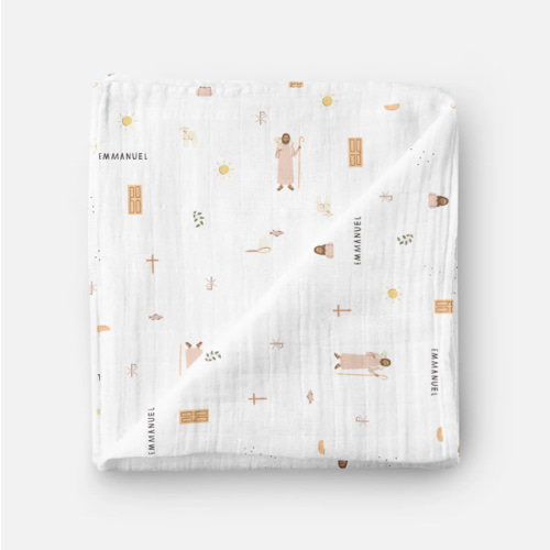 Jesus Muslin Swaddle Baby Blanket