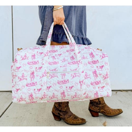 pink cowgirl duffel bag