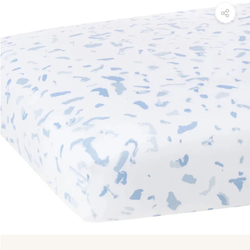 Boone Blue Crib Sheet