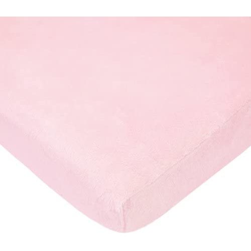 American Baby Company Heavenly Soft Chenille Fitted Pack N Play Playard Sheet, Pink, 27 x 39, for Girls