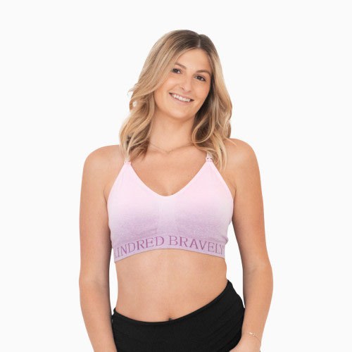 Kindred Bravely Sublime Hands-Free Pumping & Nursing Sports Bra - Ombre Purple, 2X