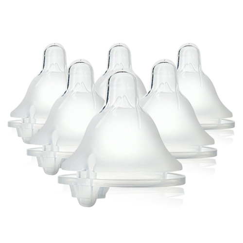 Evenflo Balance + Wide Neck BPA-Free Silicone Slow Flow Baby Bottle Nipple - 0 Months+, 6ct