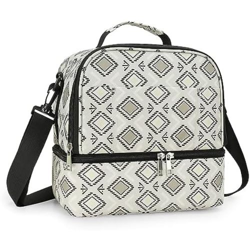 Breast Pump Bag Cooler Compartment for Breast Pump - Cooler and Moistureproof Bag Double Layer for Mother Breast Milk Pump Lunch Bag Outdoor Working (Square)