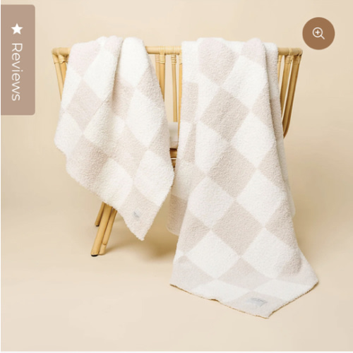 Chenille Blanket - Dune Check - Small & Large