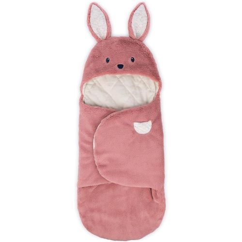 GUND Baby Oh So Snuggly Bunny Blanket Wrap, Plush Hooded Baby Blanket Wrap for Newborns, Pink/Cream, 26”