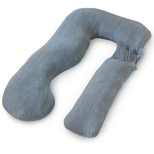 PharMeDoc Pregnancy Pillow, U-Shape Full Body Maternity Pillow - Dark Grey Cooling Cover