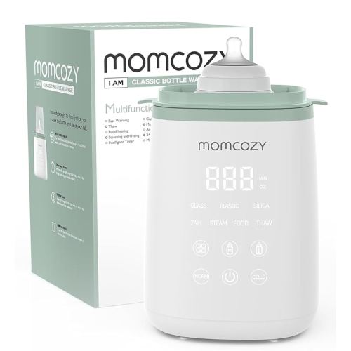 Momcozy Chauffe-biberon intelligent et stérilisateur de biberon à vapeur, chauffe-lait rapide avec contrôle précis de la température et arrêt automatique, chauffe-biberon multifonction pour lait