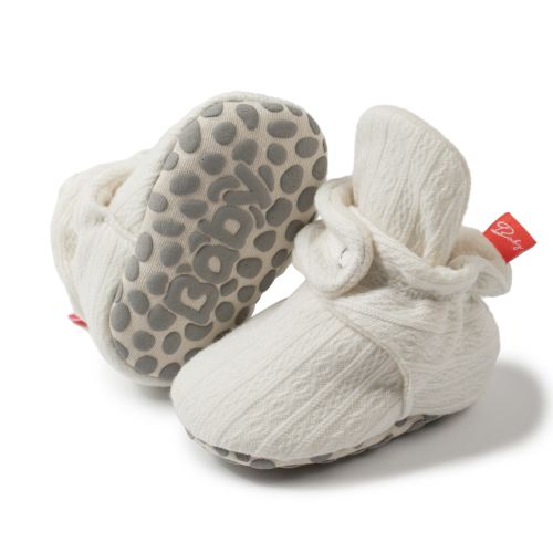 HsdsBebe Baby Girls Boys Cotton Boots Newborn Winter Cozy Fleece Booties Infant Socks Shoes for 0-18 Months
