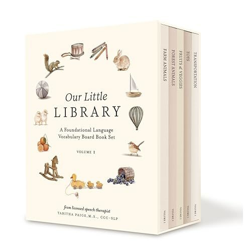 Our Little Library: A Foundational Language Vocabulary Board Book Set for Babies