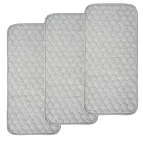 BlueSnail Quilted Thicker Waterproof Changing Pad Liners 3 Count(Gray 13” x 27”)
