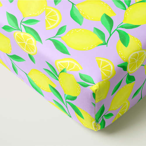 Lavender Sunny Citrus Fitted Crib Sheet – Little Sleepies