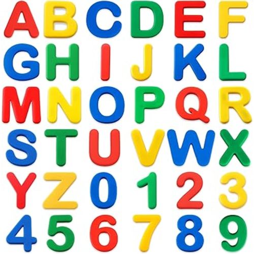 Magnetic Letters and Numbers, Silicone Alphabet Magnets for Toddlers