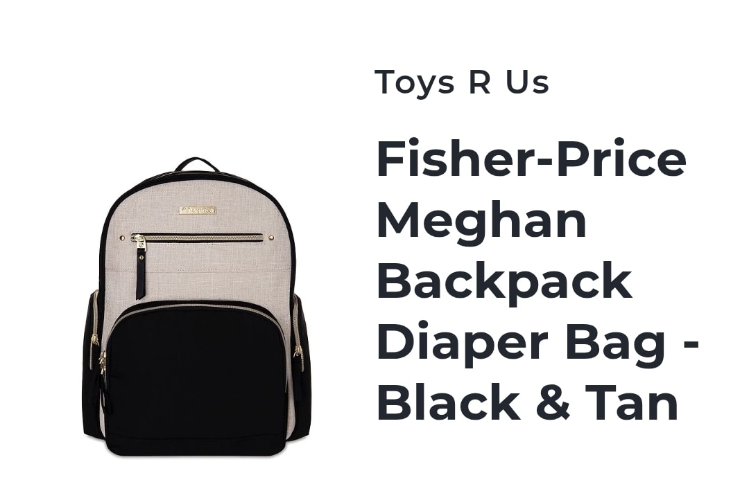 Fisher-Price Meghan Backpack Diaper Bag - Black & Tan | St. Laurent Shopping Centre