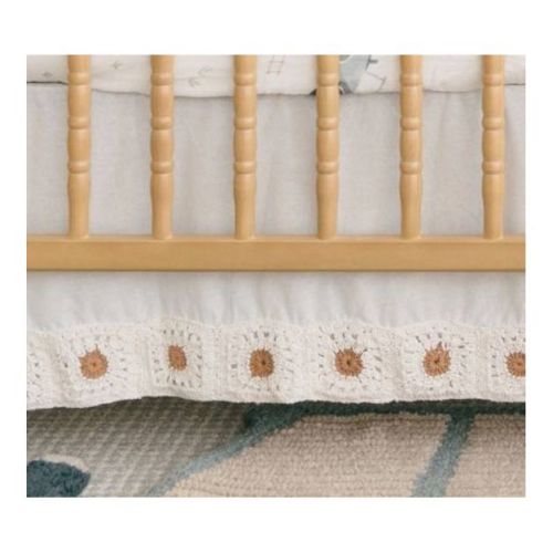 Crane Baby Crochet Crib Skirt
