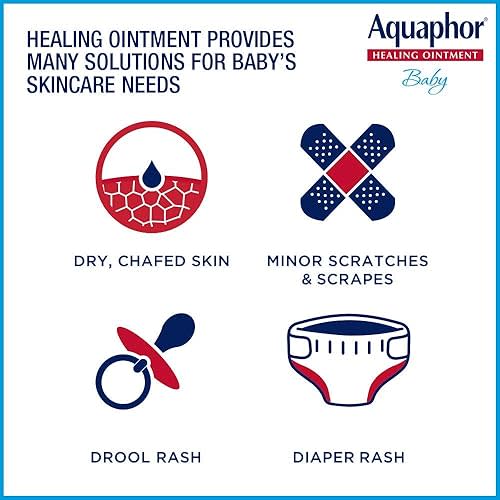Aquaphor Baby Healing Ointment Advanced Therapy Skin Protectant, Dry Skin and Diaper Rash Ointment, 7 Oz Tube