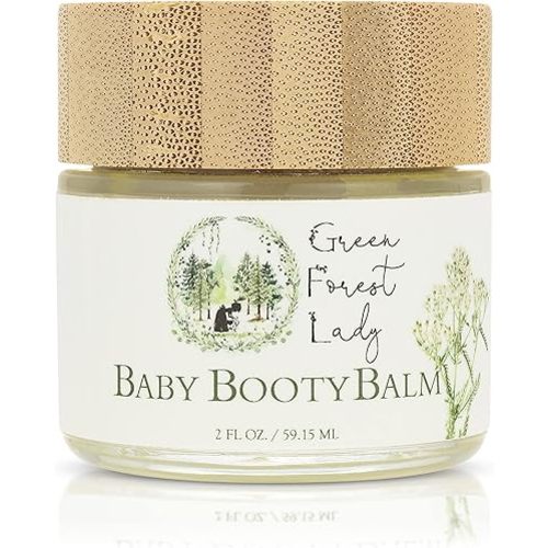 The Green Forest Lady Baby Booty Balm | Organic Diaper Cream | Baby Butt Cream | Soothing Diaper Balm | 2 Fl. Oz.