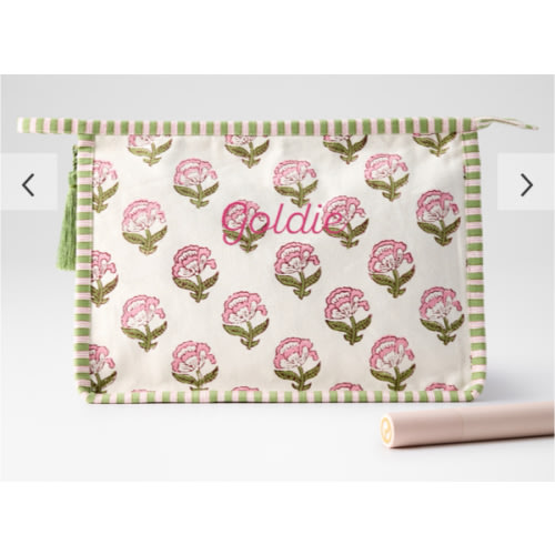 Block Print Canvas Pouch