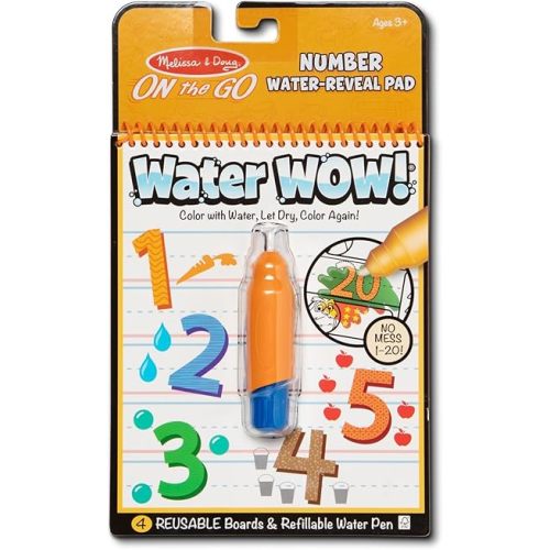 Melissa & Doug On the Go Water Wow! Reusable Water-Reveal Activity Pad - Numbers - FSC Certified
