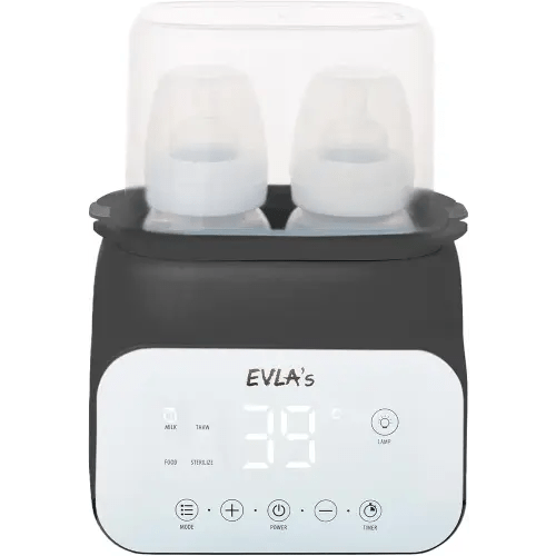 EVLA’S Baby Bottle Warmer, Multi-Function Feeding Bottle Warmer, Fast and Accurate Breastmilk and Formula Milk Warmer with Timer, Defrost, Keep Warm, Baby Food Jar Heating Functions, Dark Gray