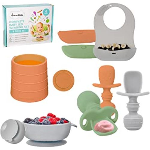 Upward Baby Led Weaning Supplies, Silicone Baby Feeding Set, Baby Feeding Essentials, Baby Led Weaning Set, Baby Eating Essentials, Baby Silicone Feeding Set, Baby Dishes, Toddler Feeding Set