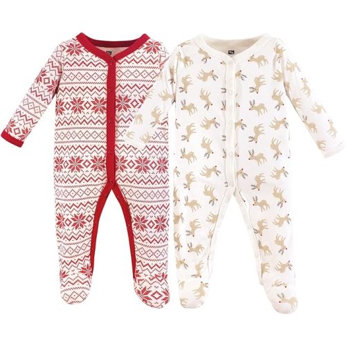Hudson Baby Baby Girls' Cotton Sleep and Play - 0-3 Months