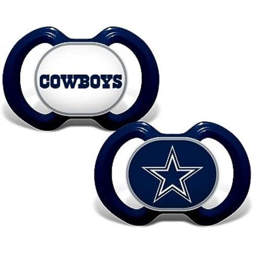 BabyFanatic Pacifier 2-Pack - NFL Dallas Cowboys - Officially Licensed League Gear