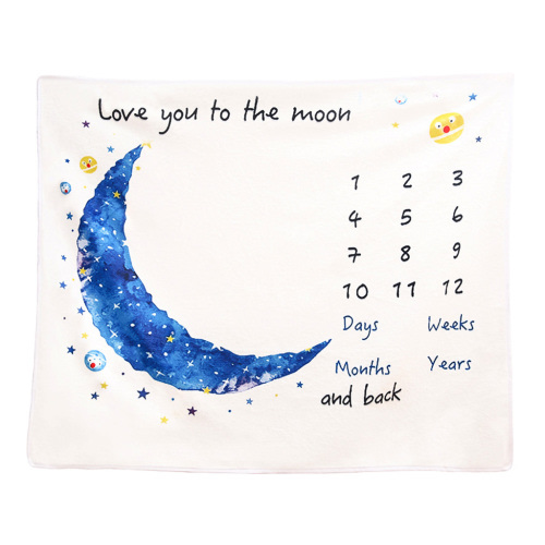 RABBITH Baby Monthly Milestone Blanket Record Growth Milestone Blanket Newborn Swaddle