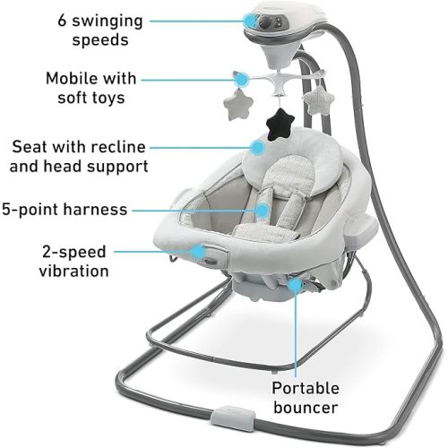 Graco DuetConnect LX (Seat & Bouncer, Redmond) - Swing and Bouncer