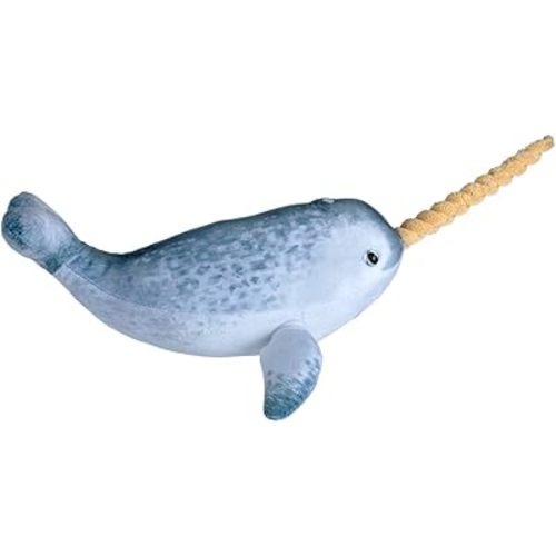 Wild Republic Narwhal Plush, Stuffed Animal, Plush Toy, Gifts for Kids, Living Ocean, 12"